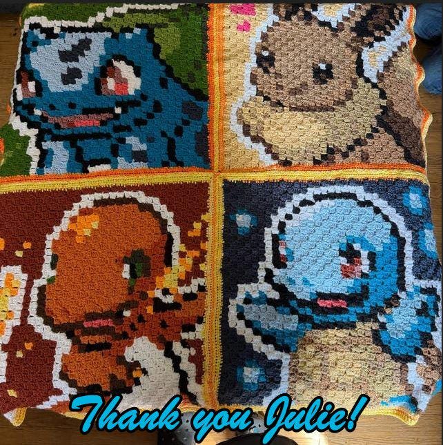 POKÉMON - 1. GENERATION 4in1 - Inspired Graph for C2c Crochet