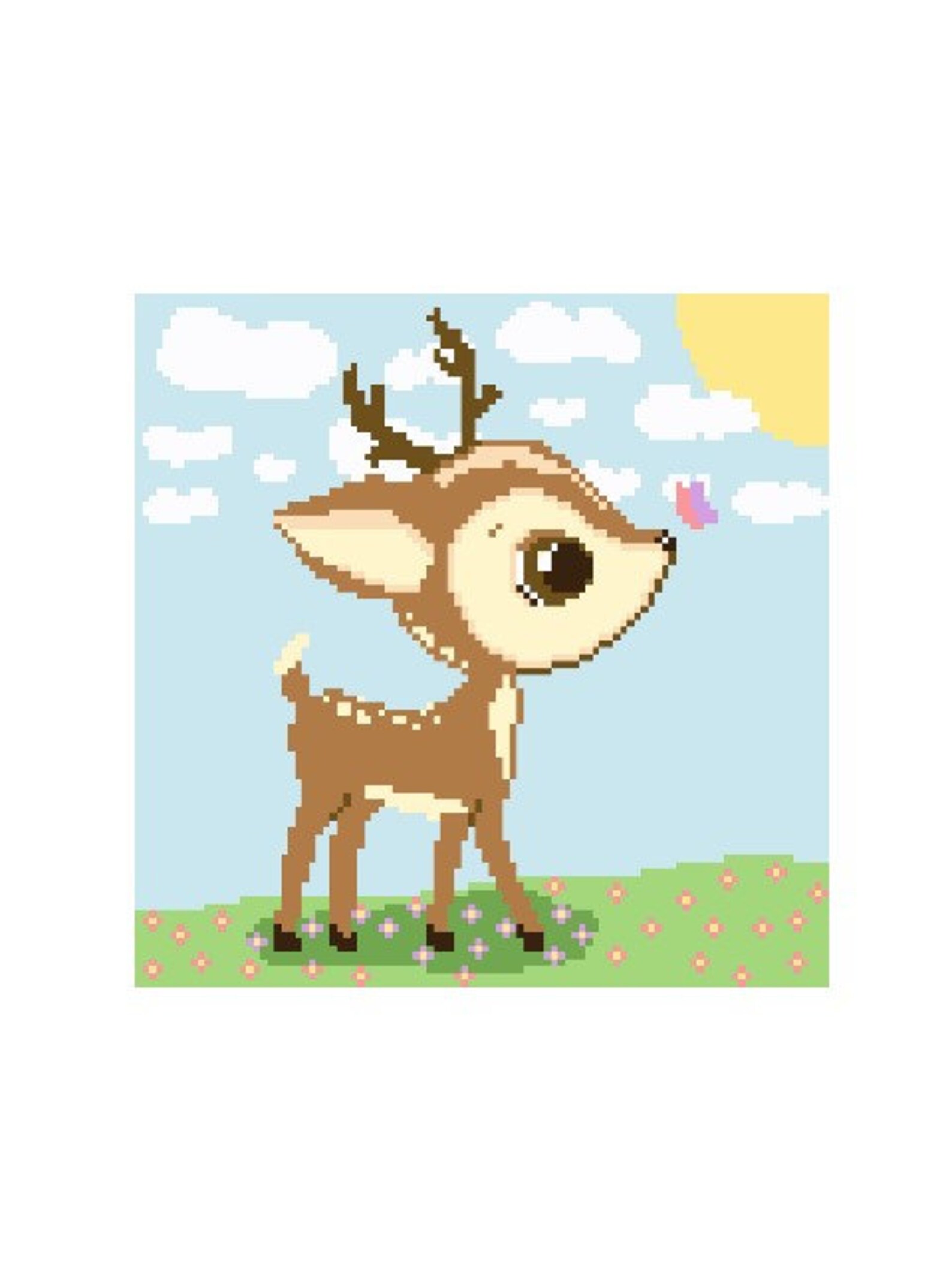DEER - Graph for Crochet C2c Blanket, Written & Color Blocked ...