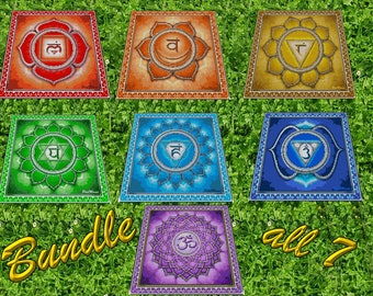 BUNDLE CHAKRA all 7, graph for c2c crochet blanket