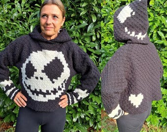 CROCHET PATTERN  * OVERSiZED SWEATER JaCK * c2c sweater/hoodie