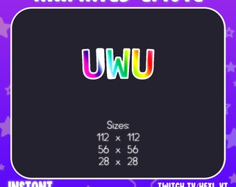 Emote ANIMATA Rainbow UwU per Twitch / Discord