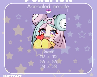 Emote ANIMATA Pokemon Iono Zone Heart / Pokemon Scarlet e Violet