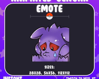 ANIMATED Gengar Sadge emote for Twitch/Discord & Kick