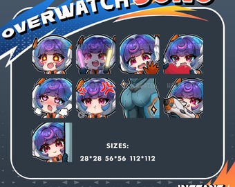 x9 Ovewatch Juno Emote Set per Twitch/Discord e Kick Streaming / Overwatch Emote carine