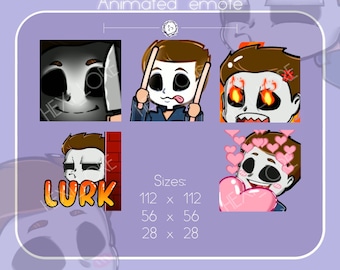 Pacchetto di 5 emoticon animate di Michael Myers / Emoticon da killer per Twitch e Discord / Dead by Daylight