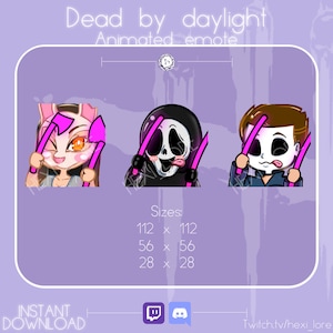 Dead by daylight KILLER EMOTE - Party emote 3 pack (Huntress, Ghostface, Michael Myers)