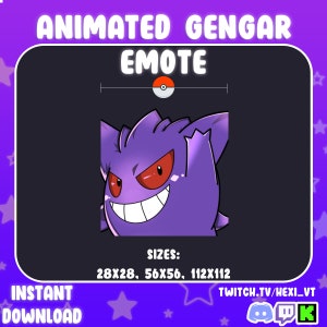 ANIMATED Gengar Hello Waving Emote for Twitch/Discord & Kick