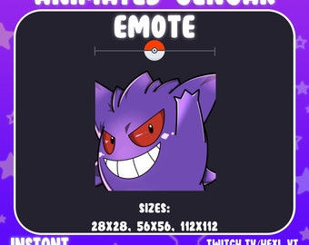 Emote animata di saluto di Gengar per Twitch/Discord e Kick