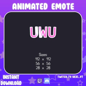 ANIMATED UwU emote for Twitch | Discord
