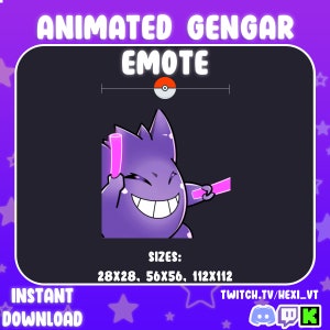 Emote ANIMATA Gengar Rave Dancing / LightStick Party per Twitch/Discord e Kick
