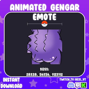 ANIMIERTES Gengar Booty Emote für Twitch/Discord & Kick