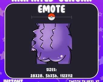 ANIMATED Gengar Booty Emote for Twitch/Discord & Kick