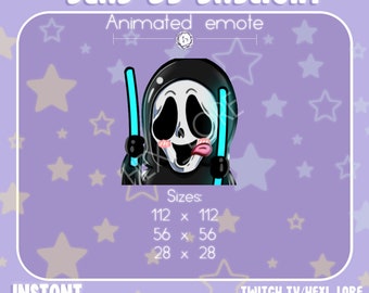 Animated Dead by daylight | Scream KILLER EMOTE - Ghost Face Rave emote |  Glowstick emote | Slasher Party emote