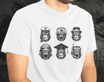 Gorilla/ Monkey Characters Unisex t-shirt