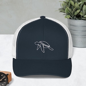 Boné/Chapéu de caminhoneiro com estampa de tartaruga