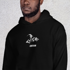 Customisable Skiing hoodie, Mountain pullover