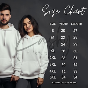 Gildan 18500 Size Chart, Male Model Hoodie Sizing Guide, Gildan Sweater Size Chart