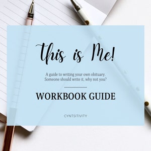 Digital and Editable Obituary Guide - Writing Your Story - This Is Me - How To Write Your Own Story - Autobiography