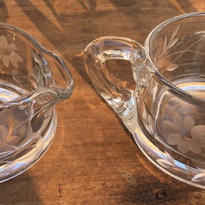 Creamer and Sugar Glass