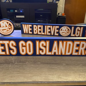 NY Islanders Wood Sign
