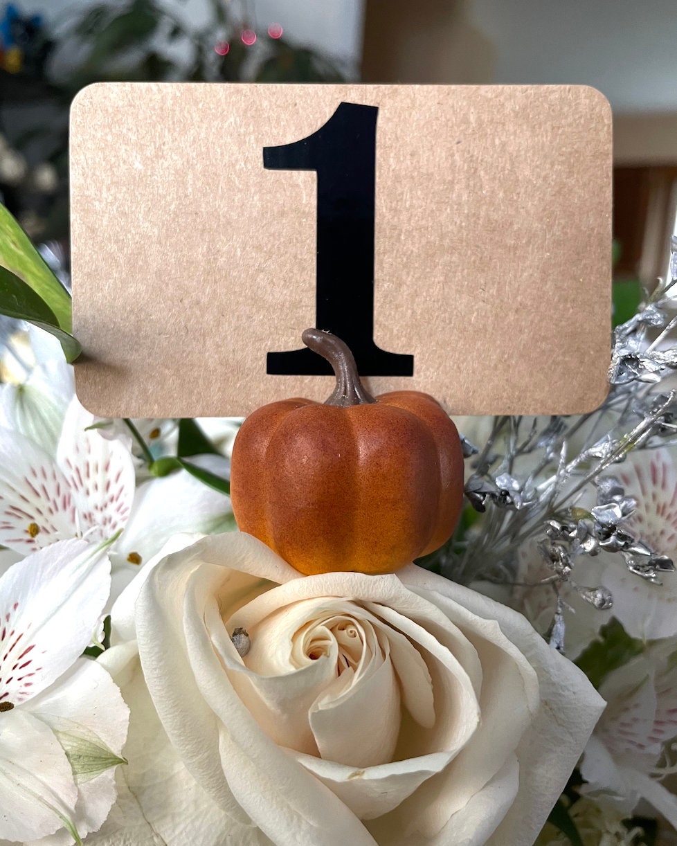 Wedding Table Cards Pumpkin Wedding Decor Wedding Table - Etsy
