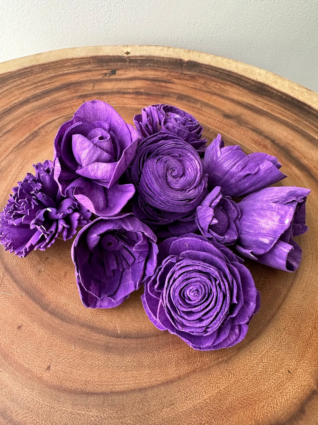 Sola Wood Flower Assortment Vibrant Violet Wood Flowers Sola Wood