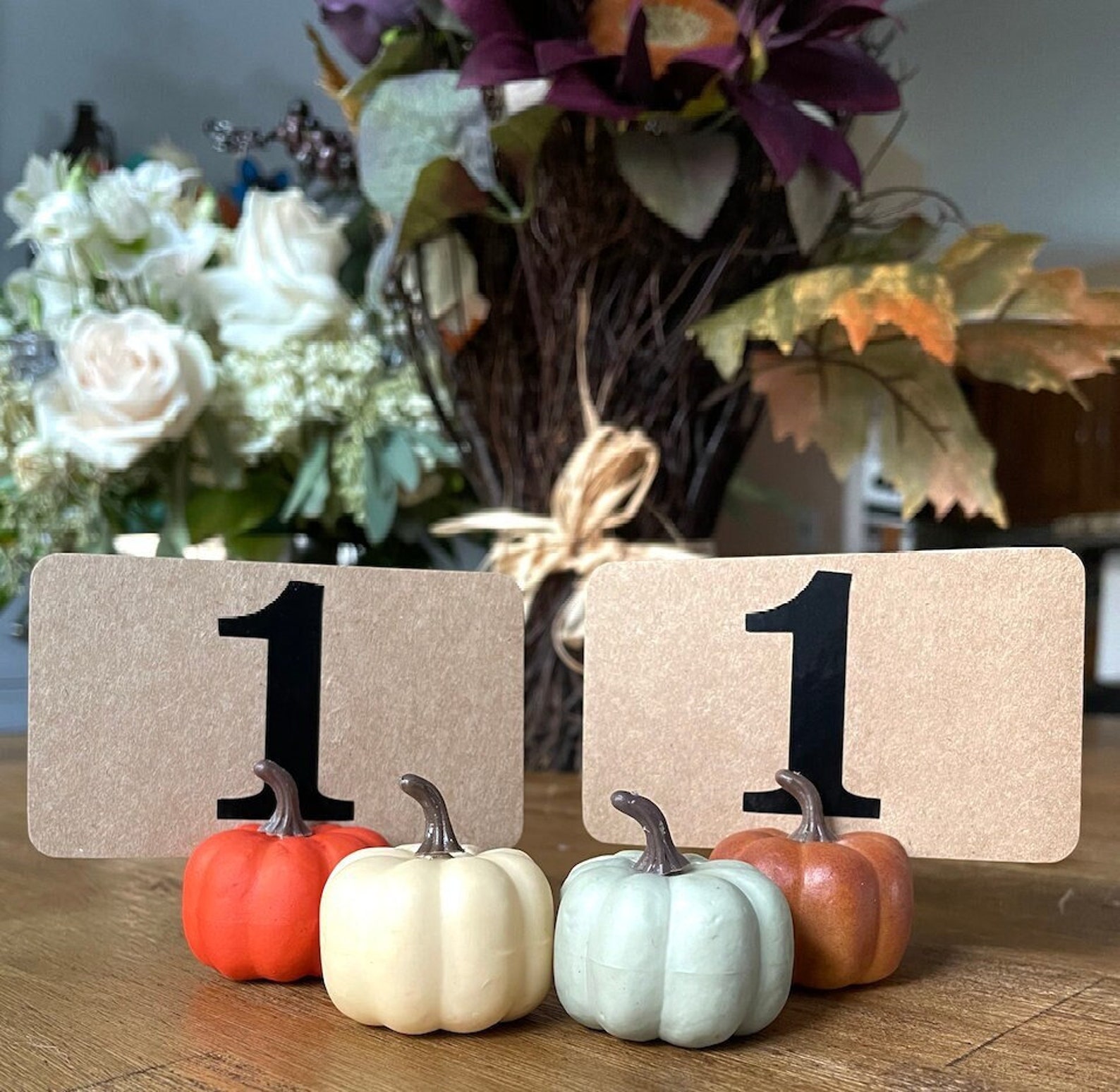 Wedding Table Cards Pumpkin Wedding Decor Wedding Table - Etsy