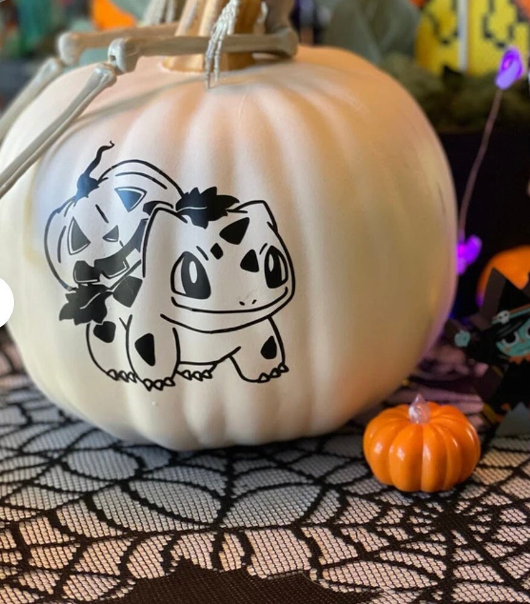 Bulbasaur Decal Sticker Vinyl Decal Customizable Fall Pumpkin Halloween ...