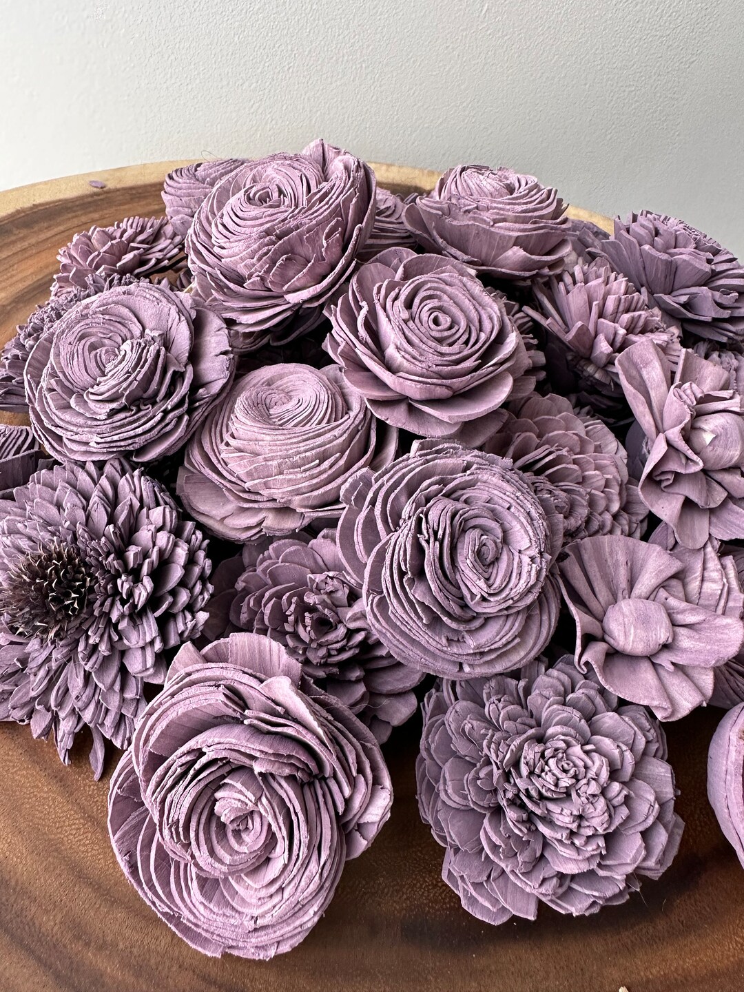 Medium Sola Wood Flower Assortment Frosted Purple Wood Flowers Sola