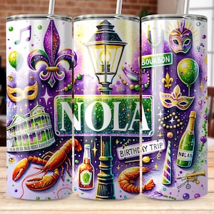 ニューオーリンズ NOLA デジタル ダウンロード、タンブラー ラップ デザイン、昇華タンブラー、即時ダウンロード、商用利用、タンブラー png