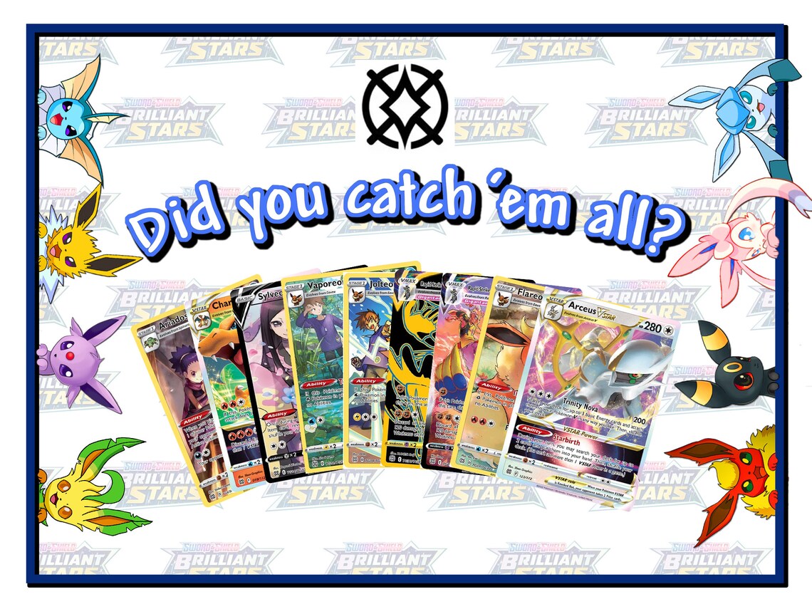 Brilliant Stars Checklist for Tracking Pokemon Cards LIKE Etsy