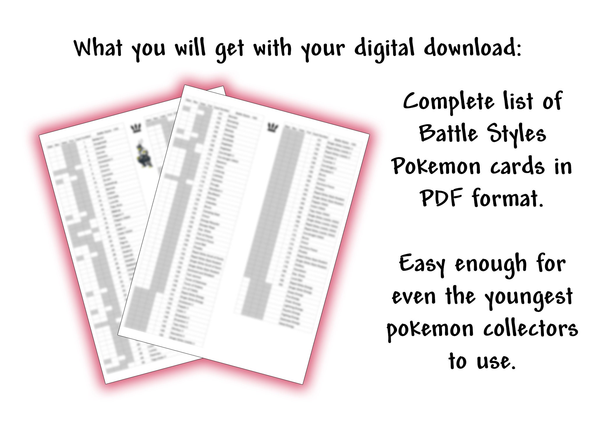 Battle Styles Checklist for Tracking Pokemon Cards - LIKE: Urshifu VMAX -  All Formats - Standard/reverse-holo/holo/full-art (2 Pages) - Etsy