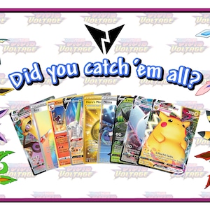 Vivid Voltage Checklist voor het volgen van Pokemon-kaarten - ZOALS: Pikachu VMAX - Alle formaten - Standard/Reverse-holo/Holo/Full-Art (3 pagina's)