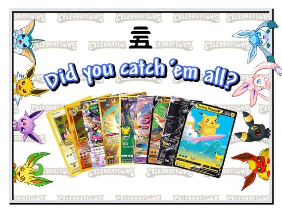 Celebrations Checklist for Tracking Pokemon Cards - LIKE: Surfing Pikachu V  - All Formats - Standard/reverse-holo/holo/full-art (1 Page) - Etsy