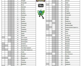 Twilight Masquerade Checklist for Tracking Pokmon Cards - LIKE: Teal Mask  Ogerpon - All Formats - Standard/reverse/holo/full-art (3 Pages) - Etsy
