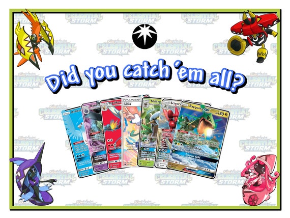 Celestial Storm Checklist for Tracking Pokemon Cards LIKE: - Etsy