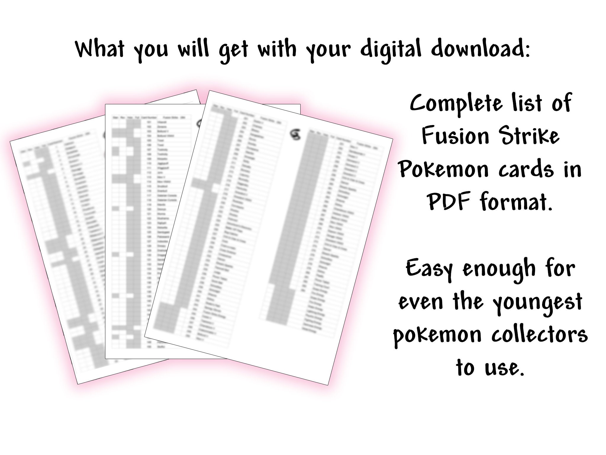 Fusion Strike Checklist for Tracking Pokemon Cards - LIKE: Mew VMAX - All  Formats - Standard/reverse-holo/holo/full-art (3 Pages) - Etsy