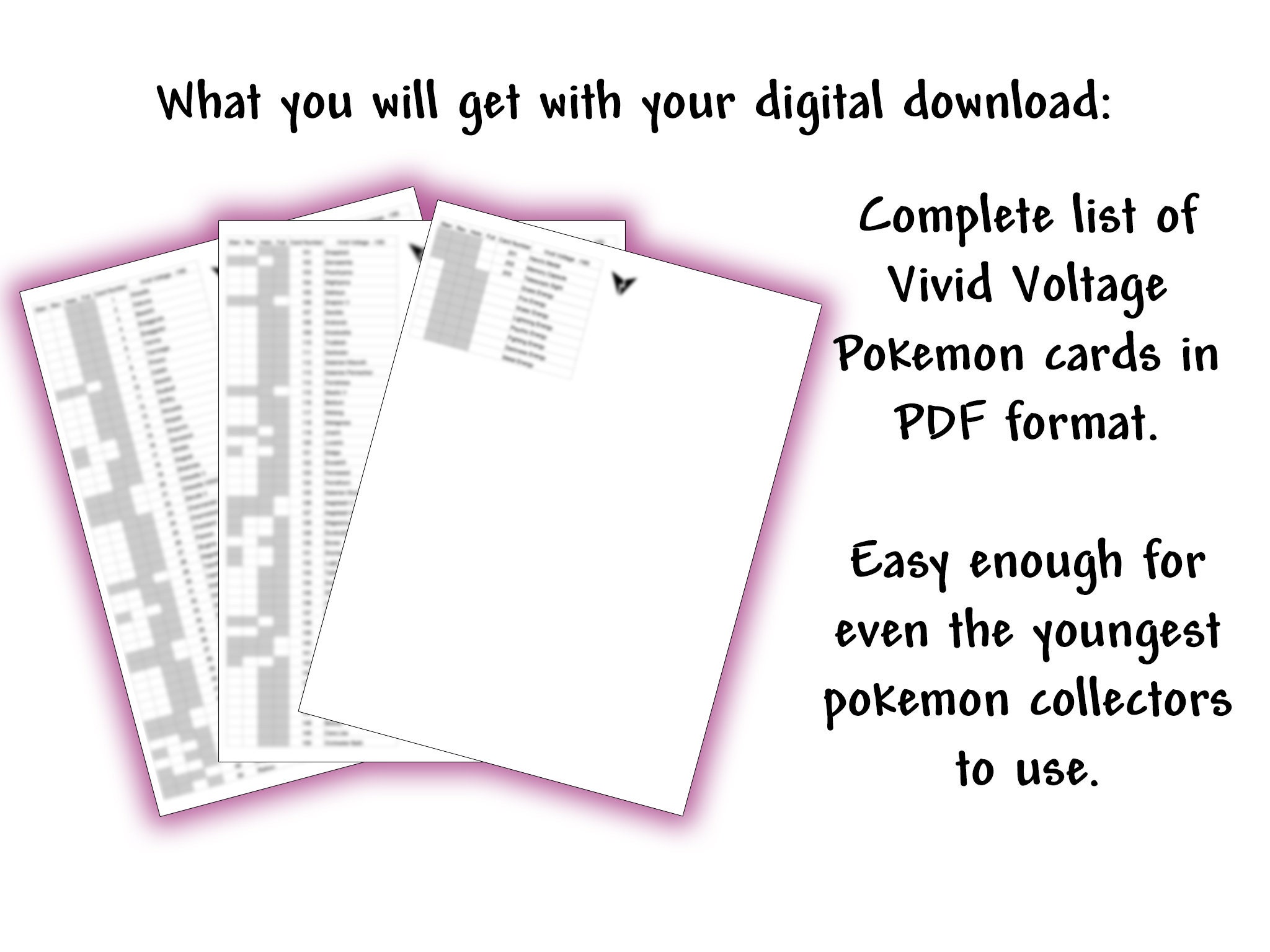 Vivid Voltage Checklist for Tracking Pokemon Cards - LIKE: Pikachu VMAX -  All Formats - Standard/reverse-holo/holo/full-art (3 Pages) - Etsy