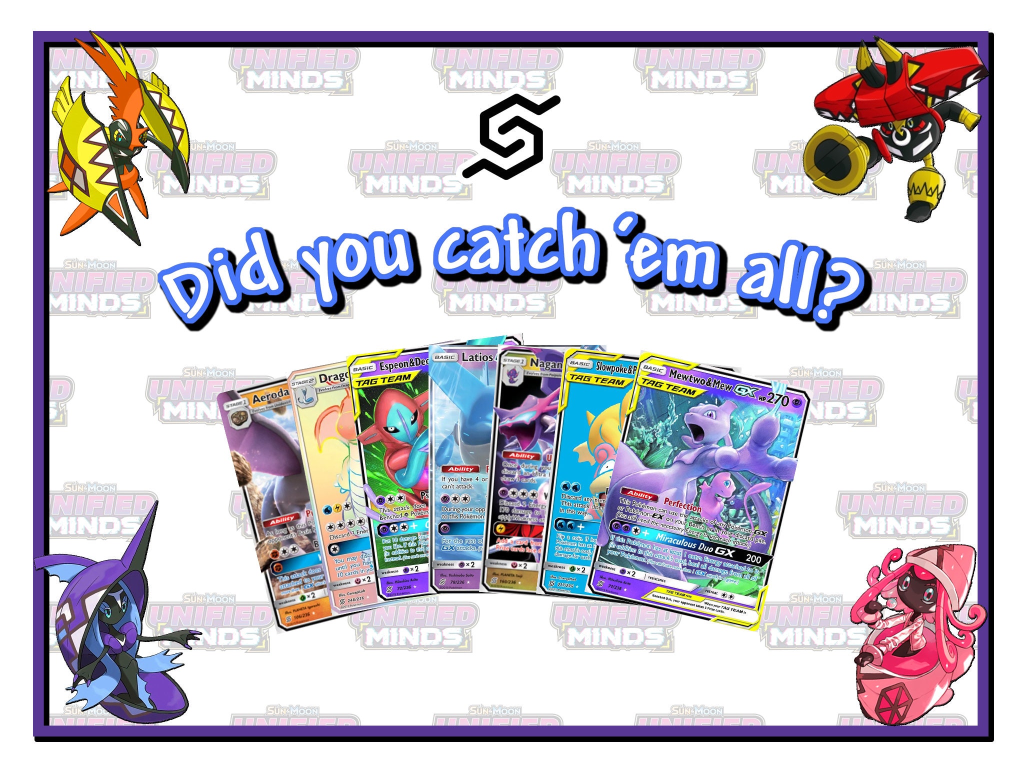 unified minds rare cards Lunala GX (Secret Rare) (172/156) [Sun & Moon: Ultra Prism] – Pokemon Plug main image 1