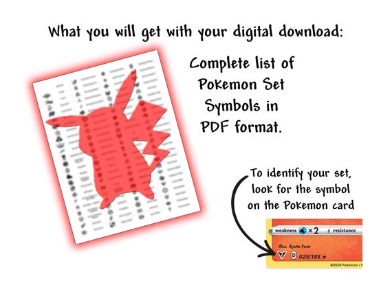 Master Symbols List: Find Where Your Pokmon Card Belongs - Shows Symbols  for All Sets (base Set to Ascended Heroes) - 2 Pages - Etsy Denmark