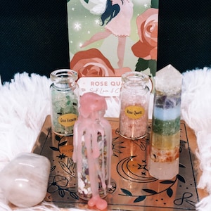 LOVE SPELL BOTTLE | Attraction Witch Bottle Glass Spell Jar | Self Love and Healing Spell Bottle |