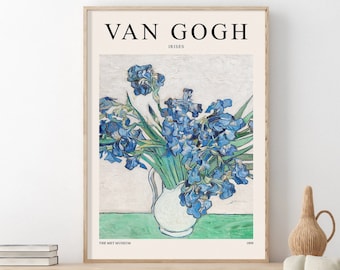 Van Gogh Iris-tryck, museumsutställningsaffisch (digital nedladdning)