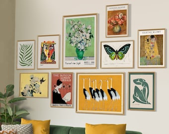 Eclectic Gallery Wall Art Set, Vintage Museum Prints (Digital Download)