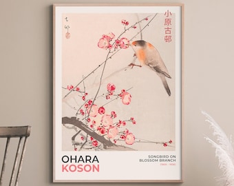 Ohara Koson Bird Print, Vintage Japanese Botanical Art (Digital Download)