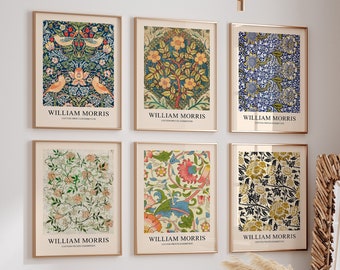 William Morris Print Set, Art Nouveau Botanical Exhibition Posters (Digital Download)