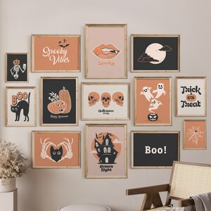 Halloween Gallery Wall Art, Vintage Poster Set (digital Download) - Etsy