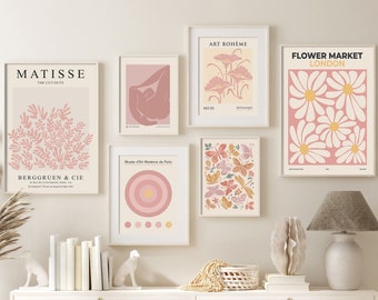 Pink Matisse Gallery Wall Art Print Set (Digital Download)