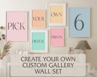 Custom Gallery Wall Art Set – Pick Any 6 Digital Prints