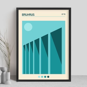 Bauhaus Poster, Bauhaus Print, Bauhaus Wall Art, Exhibition Poster, Geometric Poster, Gallery Wall Art Set, Printable Abstract, Home Decor