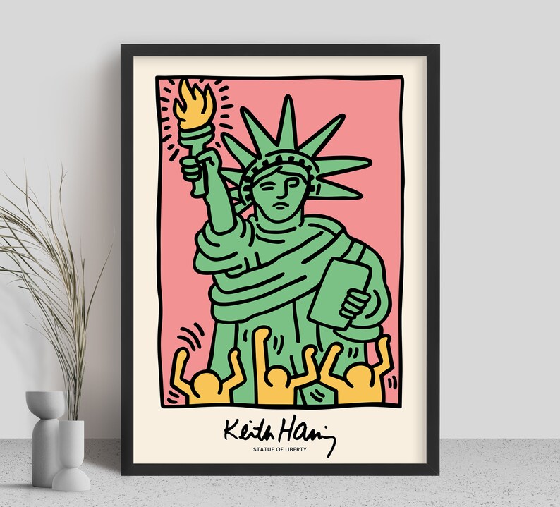 Keith Haring Statue de la Liberté Keith Haring Print Haring - Etsy Canada